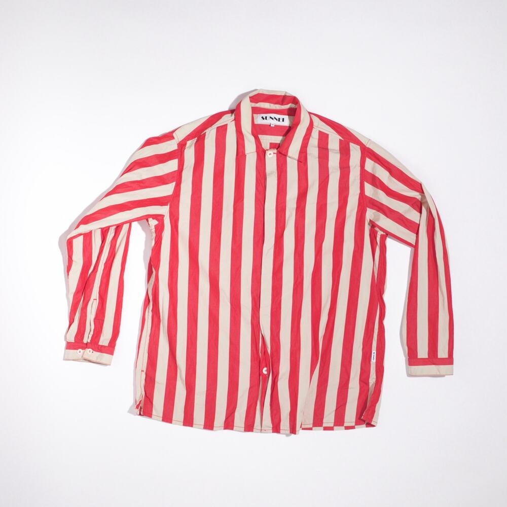 Sunnei Red Striped Button Up - image 1